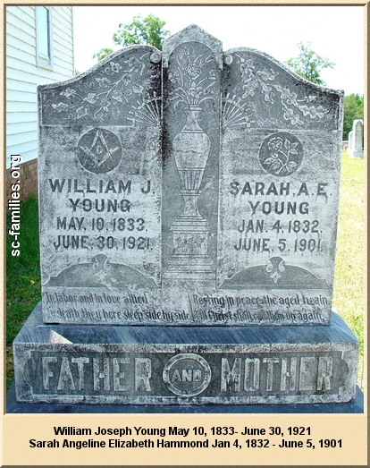 William Joseph Young-Sarah Angeline Elizabeth Hammond.
