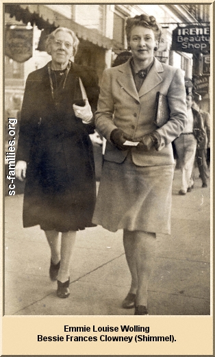 Emmie Louise Wolling and Bessie Frances Clowney (Shimmel).