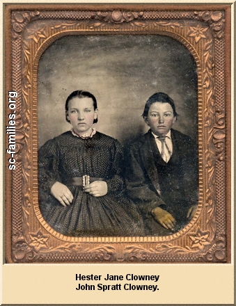 Hester Jane Clowney and John Spratt Clowney.