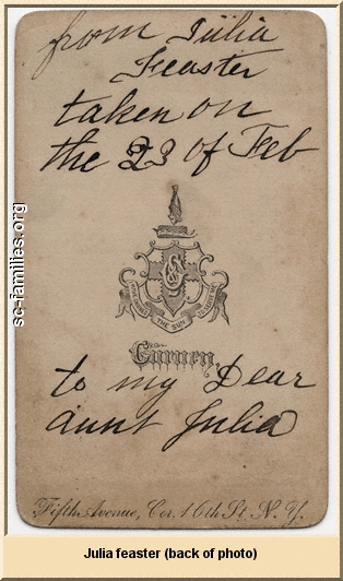 Julia feaster (back of photo)